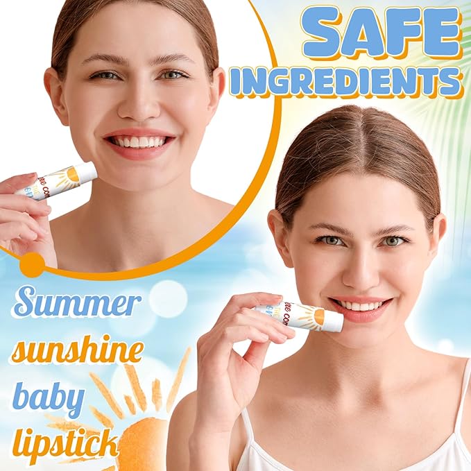 Dunzy 50 Pack Here Comes the Son Baby Shower Party Gifts Lip Balms Favors Bulk for Guests Boys Girls Gender Reveal Favors Baby Shower Game Prizes Souvenirs Goodie Bags Stuffers Thank You Gifts-Velvo Beauty