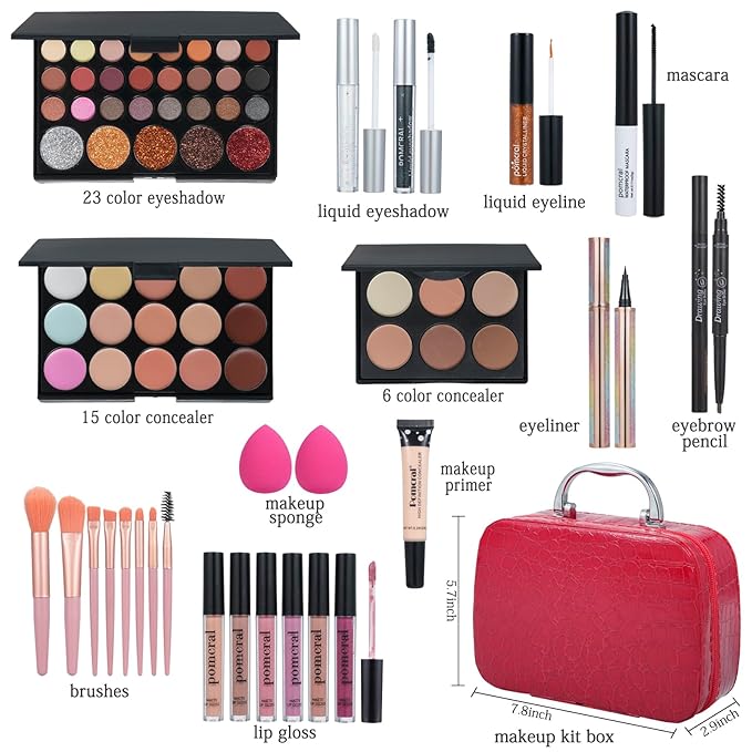 Makeup Kit,Makeup Set For Women Full Kit,Professional Make up Kit For Beginners,Makeup Gift Set For Women,Makeup Sets for Girls,Makeup Kit For Teens-Velvo Beauty