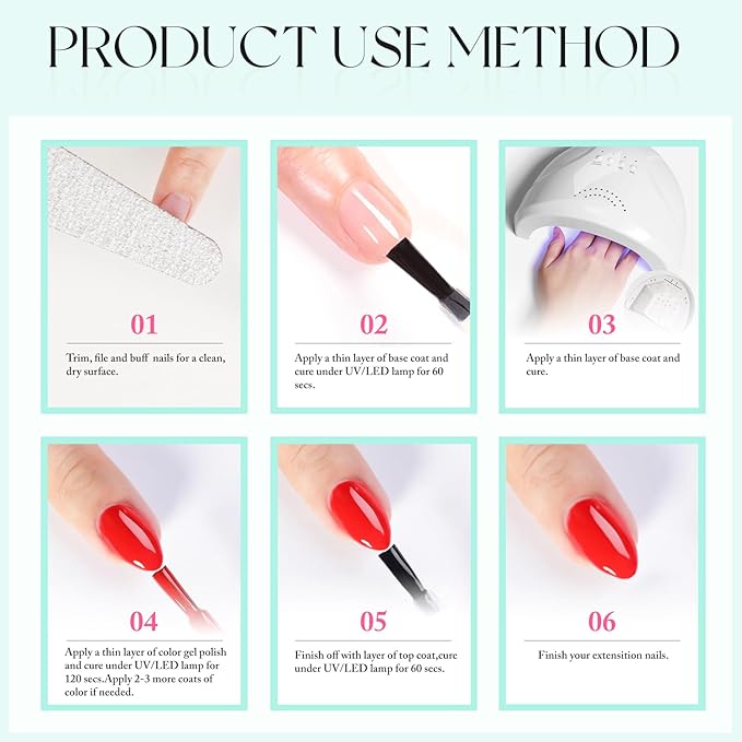 Double Rhythm 0.50 OZ Translucent Gel Polish Same Color Same Bottle Sheer Pastel Neutral Natural Milky 15 ML Jelly UV Nail Art DIY at Home (Cherry Rose-A1046)-Velvo Beauty