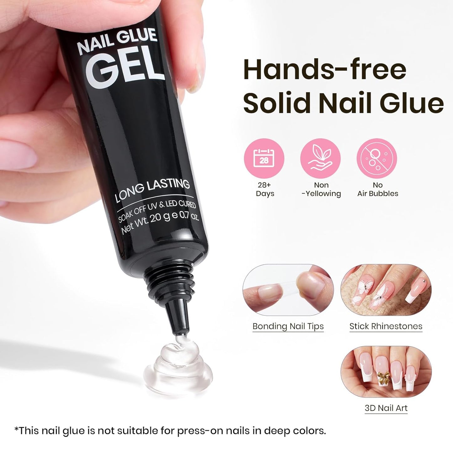 Beetles Tipex Gel Nail Kit with 224Pcs 16Sizes Medium Coffin Apex Nail Tips C Curved , Pre-building Acrylic Nails with Tipex Nail Glue，Mini Nail Lamp, Nail File for DIY Nails or Salon Use-Velvo Beauty