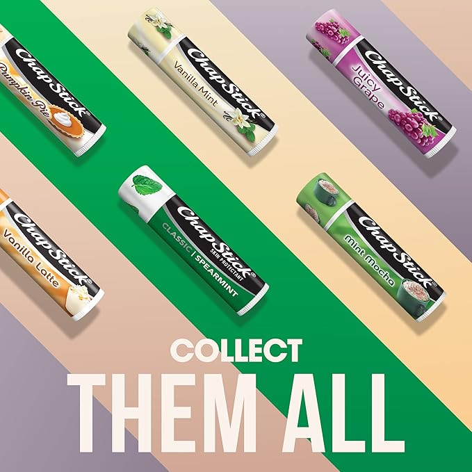 ChapStick Classic Skin Protectant Flavored Lip Balm Tube, 0.15 Ounce, 12 Count (Pack of 1)-Velvo Beauty