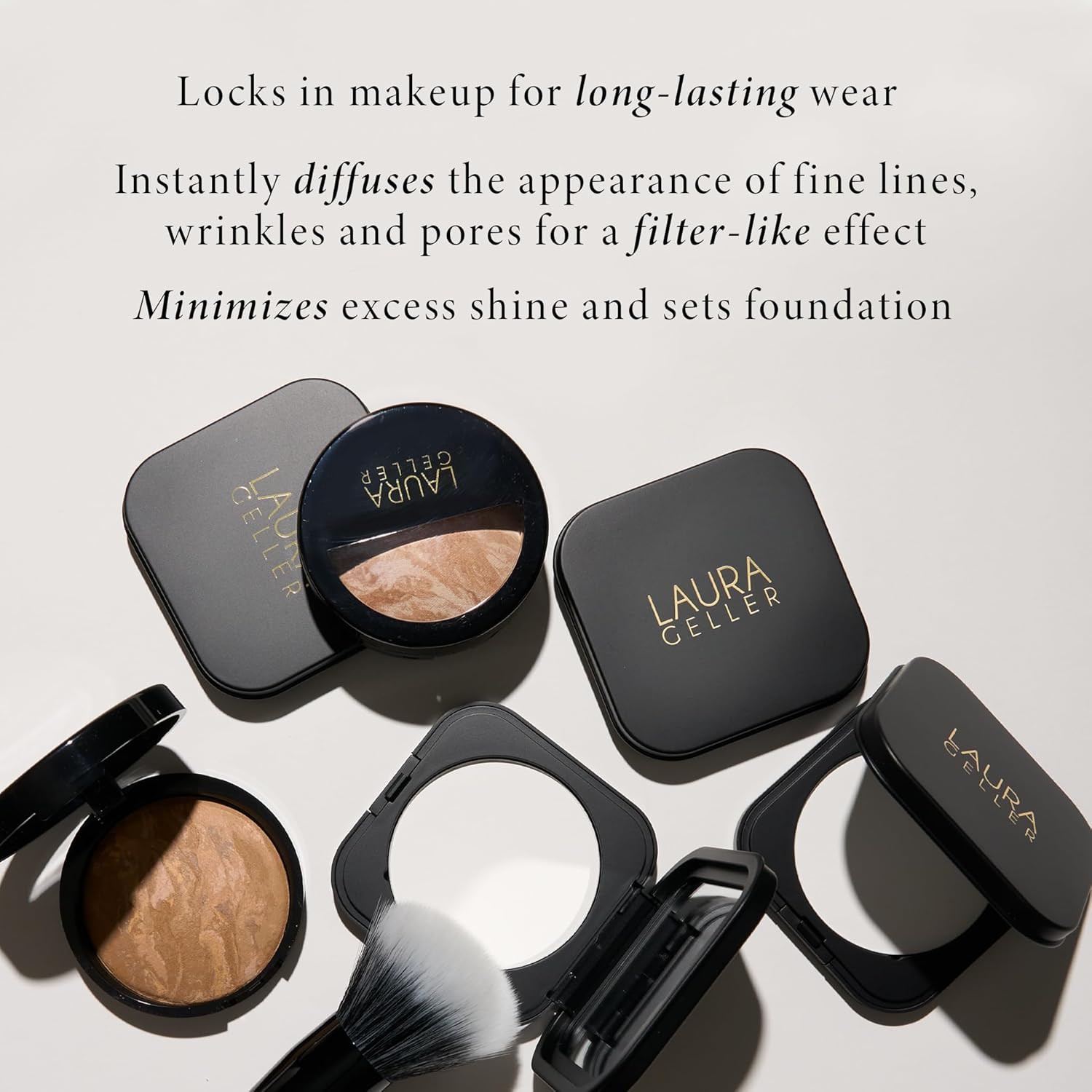 LAURA GELLER NEW YORK Matte Maker Pressed Setting Powder - Translucent - Setting Powder & Finishing Powder - Oil-Control - Filter-Like Matte Finish - All Skin Types-Velvo Beauty