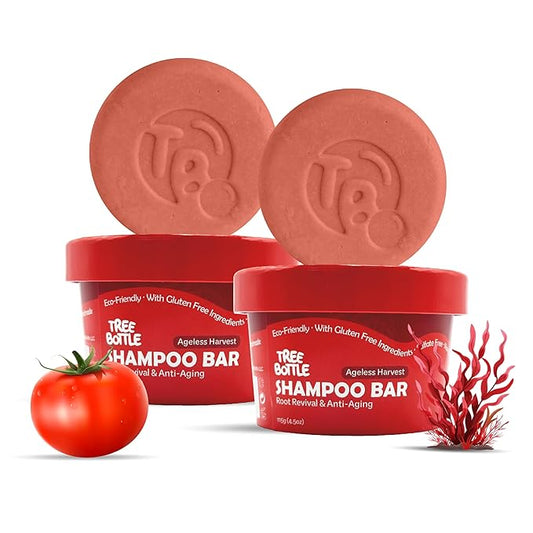 Hyaluronic Acid Shampoo Bar With Tomato & Red Algae Extract – For stronger, restored, and age-defying hair – For Women & Men – Natural & Free of Parabens & Sulfates – Made in USA – 4.5oz (Pack of 2)-Velvo Beauty
