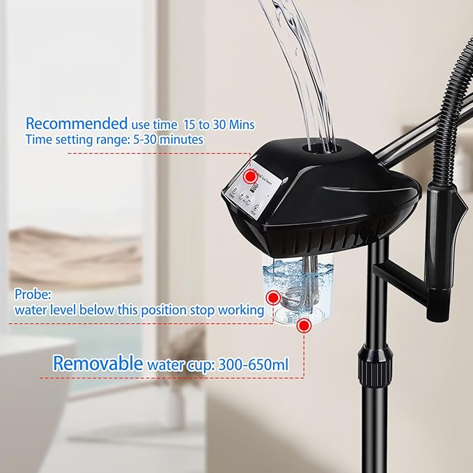 Professional Facial Steamer on Wheels, 2-in-1 Facial Steamers with 5X Magnifying Lamp, Facial Steamer for Facial Deep Cleaning, Facial Humidifier for Spa, Salon and at Home Use-Velvo Beauty