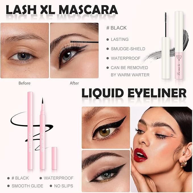 All in One Makeup Kit - Makeup Set for Women, Girls & Teens, Include 10 Colors Eyeshadow Palette, Lip Gloss, Eyebrow & Eyeliner Pencil, Waterproof Mascara, 6 Pcs Makeup Brushes (Morandi Cement)-Velvo Beauty