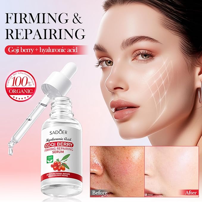 Goji Berry Skincare Sets, 6 In 1 Complete Facial Care Kit Antioxidant, Anti Aging Skin Care Set For Tighten, Lift & Reduce Wrinkles, Goji Berries Face Care Set For Women, Beauty Gift Set For Girls-Velvo Beauty