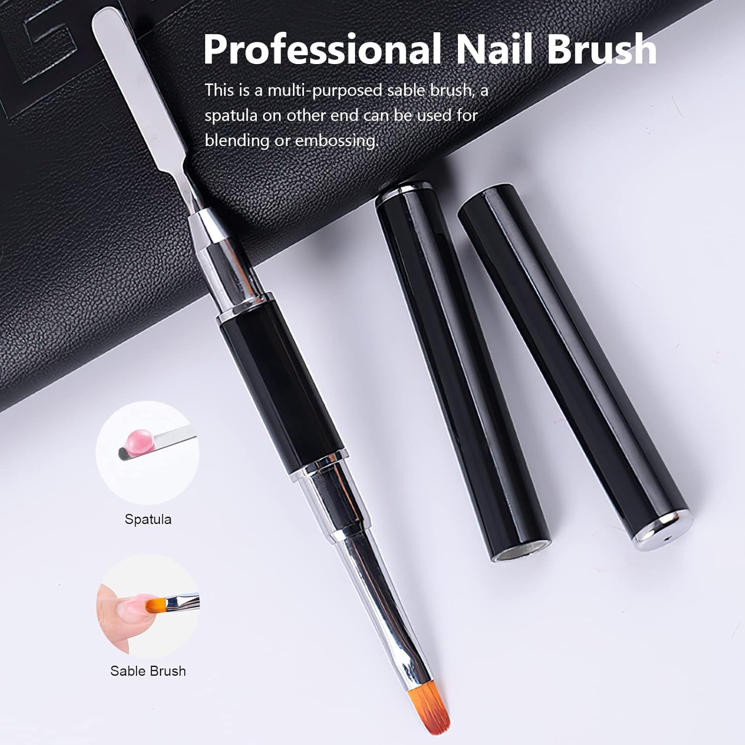 X&D Gel Nail Polish Kit - UV Polygel 2 Bottles Quick Dry 100g Natural Clear Color Nail Extension with Nail Forms, File, Acrylic Brush (Transparent & Nude Pink)-Velvo Beauty