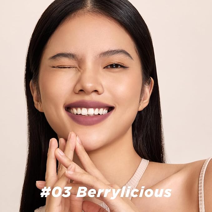 ITY Velvet Matte Finish Lip Stain-Mousse Textured Lip Clay, Nude Shade, Conceals Lip Lines, Rich Pigment Lip Tint Lipsticks, 0.14 oz (4g) in Berrylicious-Velvo Beauty