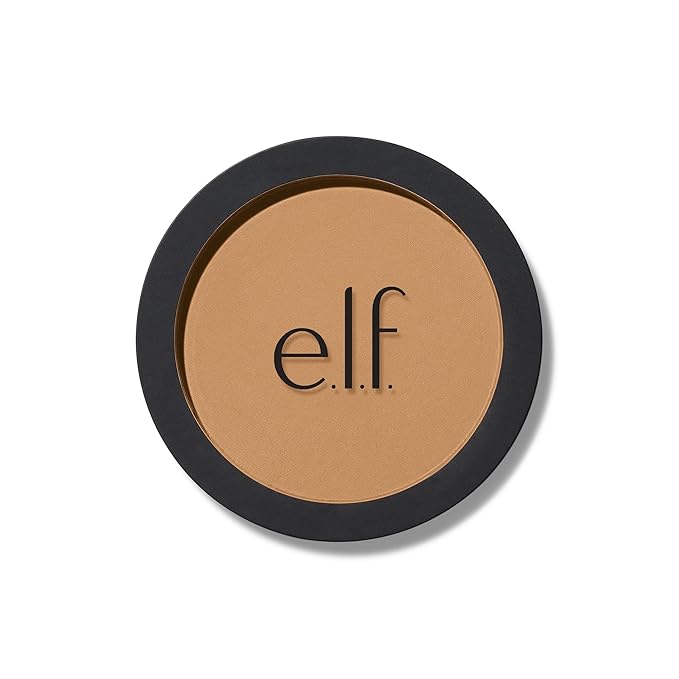 e.l.f. Primer-Infused Bronzer, Long-Lasting, Lightweight & Buildable Powder Bronzer, Delivers A Matte Finish, Vegan & Cruelty-Free, Tan O' Clock-Velvo Beauty