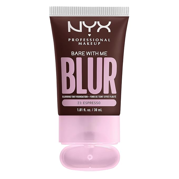 NYX PROFESSIONAL MAKEUP Bare With Me Blur Skin Tint Foundation Make Up with Matcha, Glycerin & Niacinamide - Espresso-Velvo Beauty