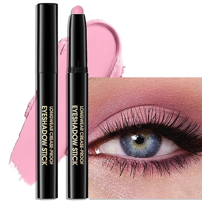 Eyeshadow Stick Matte Eye Shadow Pencil Cream to Powder Eye Brightener Crayon Long-Lasting Crease-Proof Neutral Eyeshadow Buildable & Blendable High Pigmented Eye Liner Makeup for Women, 5 PINK-Velvo Beauty