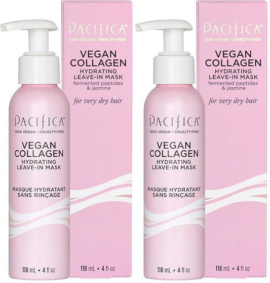 Pacifica Vegan Collagen Leave-In Repair Hair Mask – Leave-In Conditioner Treatment for Dry Damaged Hair, Hydrating Hair Repair Mask to Strengthen, Reduce Breakage & Split Ends Vegan & Cruelty-Free 4oz-Velvo Beauty