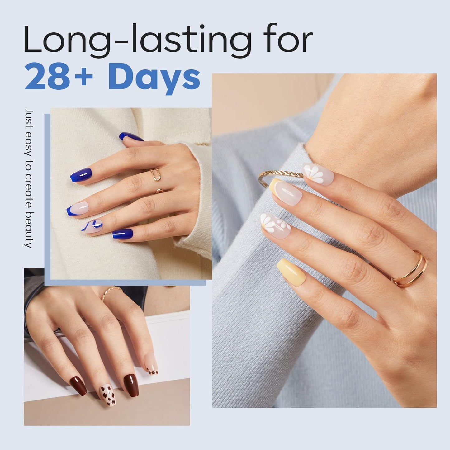 modelones Extra Short Coffin Nail Tips, Pre-shaped Soft Gel Tips Fake Nails False Acrylic Clear Full Cover Press on Extension Kit Gel Manicure DIY at Home 216PCS 12Sizes-Velvo Beauty