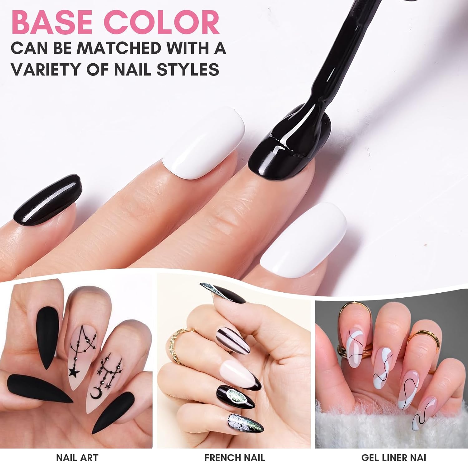 Makartt Black Gel Nail Polish 15ml, Noir Soak Off Gel for DIY Manicure & Nail Art Designs, UV/LED Light Cured, Long-Lasting Finish for Home & Salon Use-Velvo Beauty