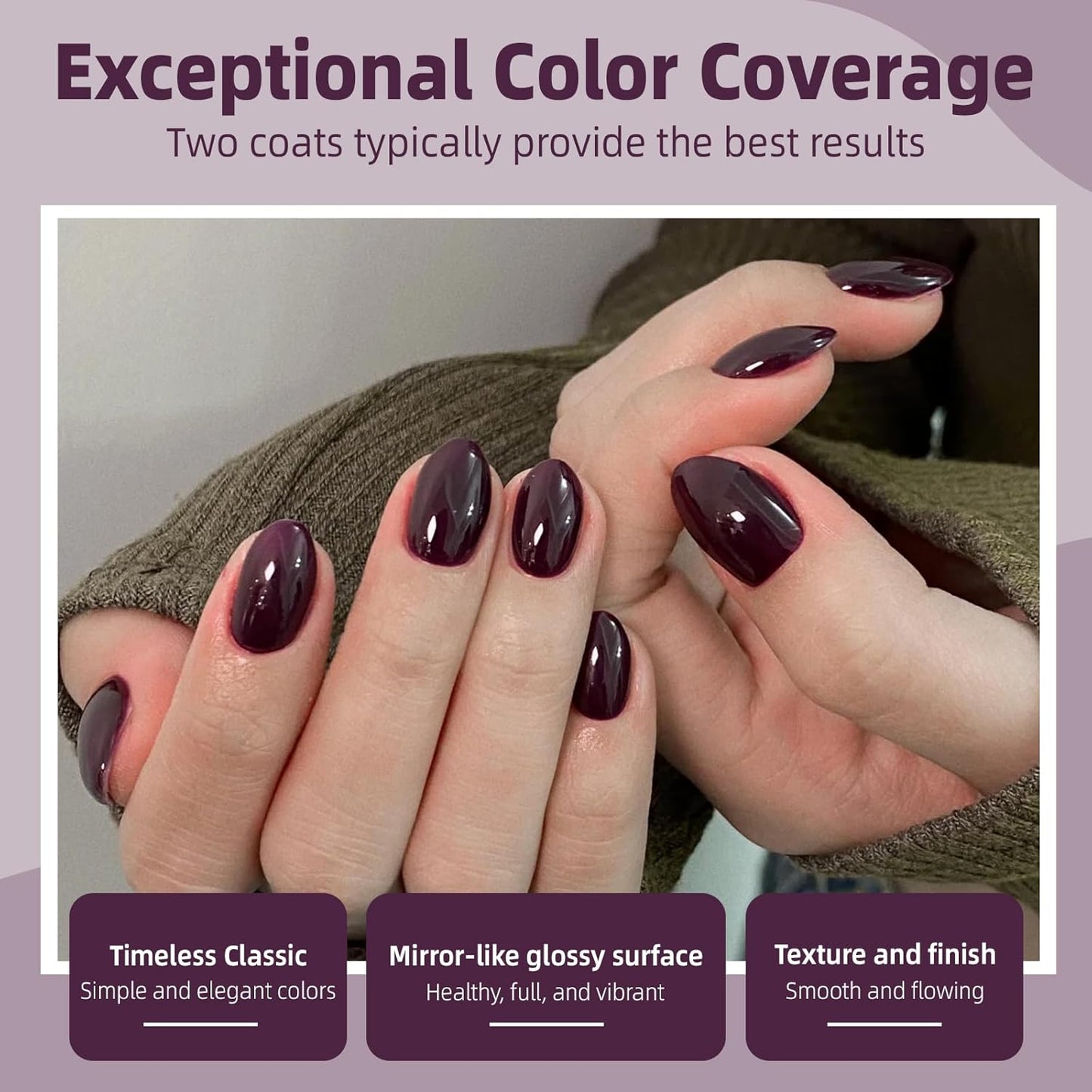 Major Dijit Deep Plum Quick Dry Regular Nail Polish - Nail Art Lacquer, 0.41 Fl Oz-Velvo Beauty