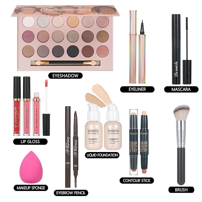 Makeup Kits Makeup Sets for Teens Women Teenagers Makeup Kit for Women Full Kit Make up Set Girls Gift Eyeshadow Foundation Makeup Kits for Teens Girls Ages-Velvo Beauty
