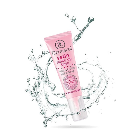 Dermacol - Satin Makeup Base, Matte Face Primer for Wrinkles and Pores, Transparent Makeup Primer for Oily Skin & Dry and Combination Skin, Easy to Blend Pore Filling Primer, No Preservatives, 10 mL-Velvo Beauty
