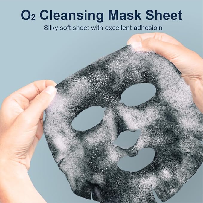 Purederm Deep Purifying Black O2 Bubble Mask Charcoal (10 Pack) – Bubble Face Sheet Mask for Purifying & Brightening-Velvo Beauty