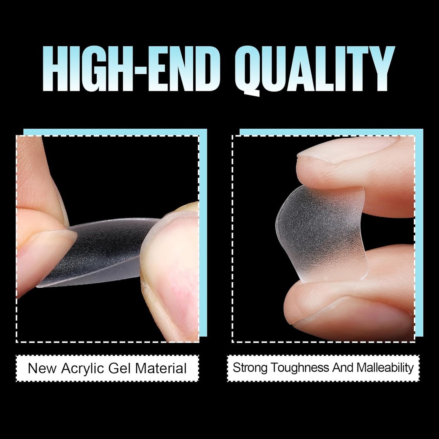 TOMICCA Extra Short Nail Tips Square, 15 Sizes Pre-shaped Soft Full Matte Square Nails, 360Pcs Acrylic Full Cover Gel Tips Press on Nails for Nail Extension Manicure-Velvo Beauty