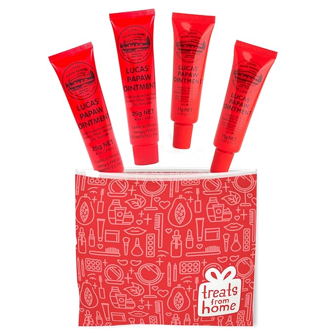 Lucas Pawpaw Lip Ointment, Lucas Pawpaw Cream, Lucas Pawpaw Ointment for Lips & Dry Skin (2x15 Gram plus 2x25 Gram)-Velvo Beauty