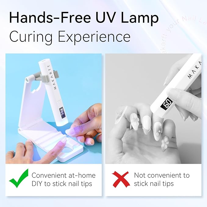 Makartt UV Nail Lamp Stand: Foldable, 360° Adjustable Rotation, Portable, Handsfree, Convenient for Gel Nails Polish Painting Home Salon Manicure-Velvo Beauty