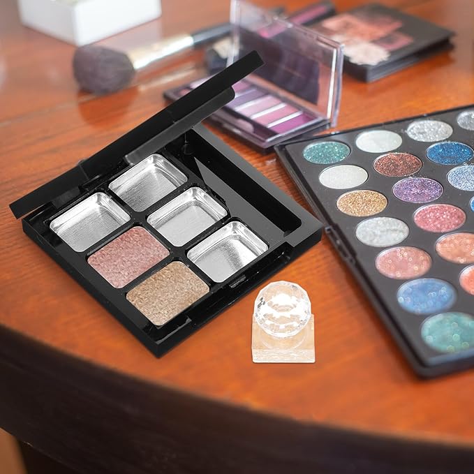 Healifty Empty Lipstick Palette Pan 6-grid Magnetic Eyeshadow Palette Boxes with Press Cosmetic Cream Tray Portable Small Makeup Compact Containers-Velvo Beauty