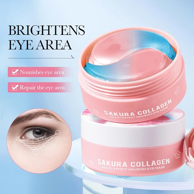 Under Eye Patches for Dark Circles, Puffiness and Eye Bags, Eye Mask,Wrinkle Treatment Anti-Aging Rejuvenating Moisturizing Skin Care 60PCS Collagen Eye Gel Pads Anti-Wrinkle Eye Patches-Velvo Beauty