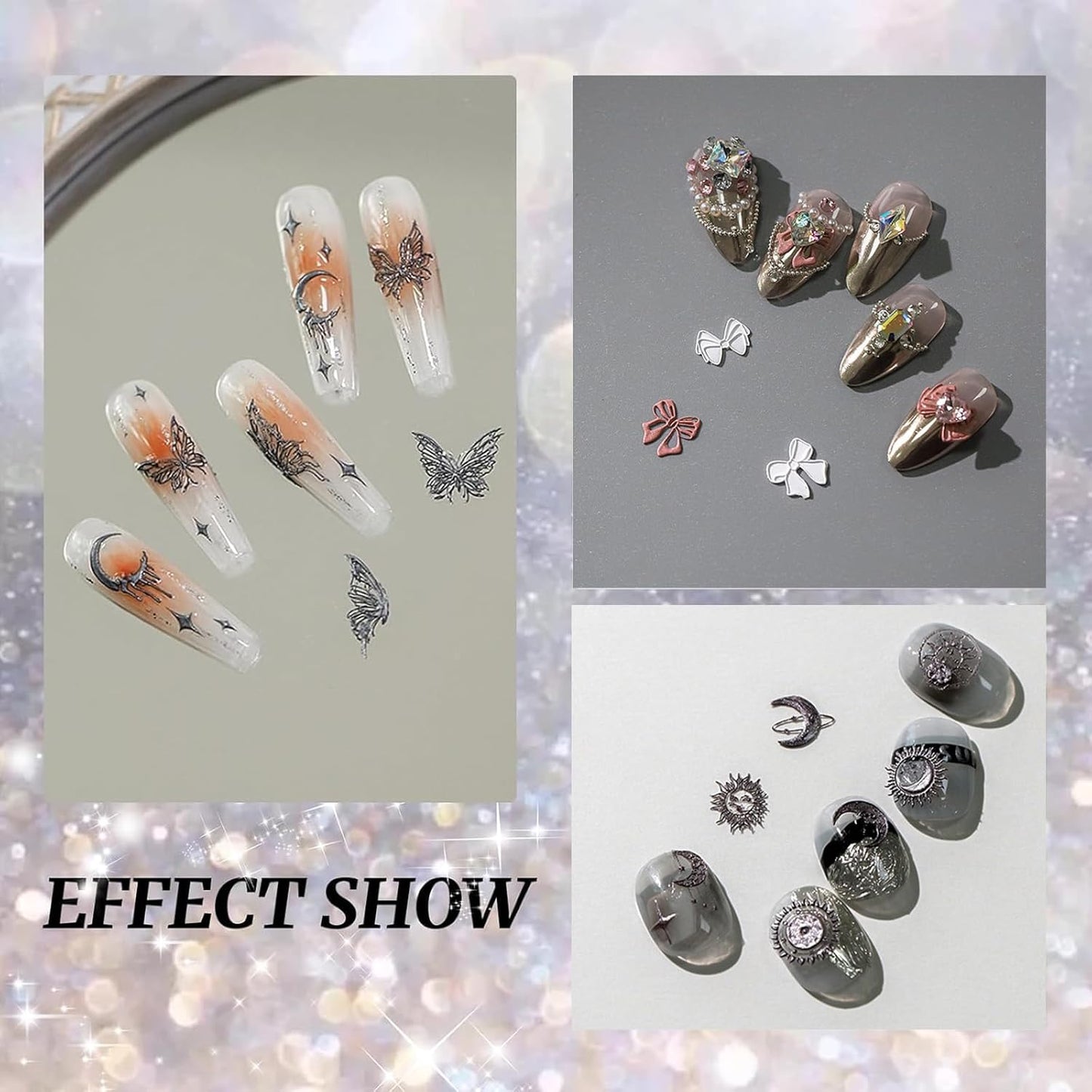 Nail Art Silicone Template, Bow Tie 3D Nail Decoration Mould for Precise Embossed Butterfly Patterns, Silicone Material, Boho Style, Indoor Use, 1 Count-Velvo Beauty