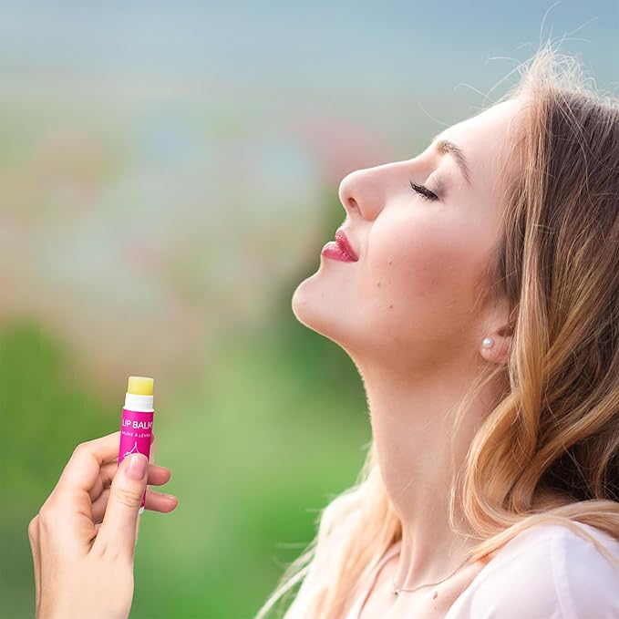 Floral Lip Balm Collection, Vegan Lip Balm Set, Beeswax Free, with Avocado Oil, Organic Jojoba Oil, and Vitamin E, Natural Moisturizer for Dry, Chapped or Cracked Lips, 3 Tube Set-Velvo Beauty