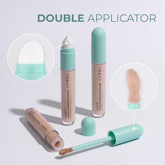 LAMEL OH my Clear Face Concealer - Vitamin E & Tea Tree Extract - Skin Care, Moisturizing & Waterproof - Anti-Aging Formula - Brightening & Protection, 405-0,23 fl.oz-Velvo Beauty