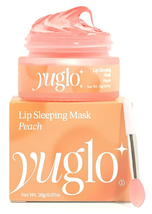Moisture & Collagen Booster Lip Sleeping Mask - Treatment to Restore, Hydrate & Plump Dry Chapped Lips - Peach-Velvo Beauty
