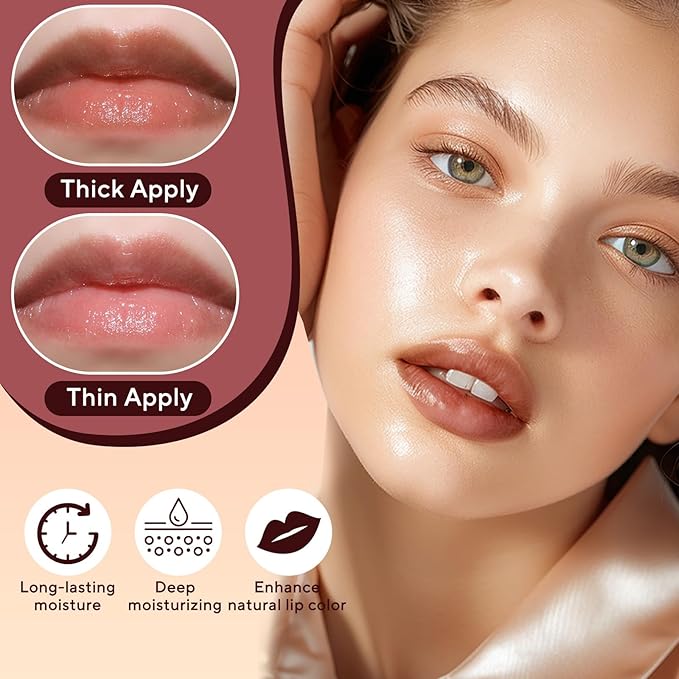 Honey Lipstick Tinted Lip Balm, Sheer Lightweight Lip Stain for All Skin Tones, Moisturizing Nourishing Lipstick for Women All Skin Tones, a Hint of Natural Cherry Tint, Pack of Black & Pink-Velvo Beauty