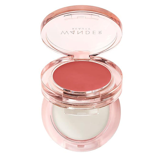 Wander Beauty Double Date Lip & Cheek - Honeymoon/Swipe - 4-in-1 Cream Blush & Lip Tint - Blush, Lip Moisturizer, Lip Balm, & Eye Gloss - Multitasking Eye, Cheek, & Lip Makeup With Green Tea - 0.07 oz-Velvo Beauty