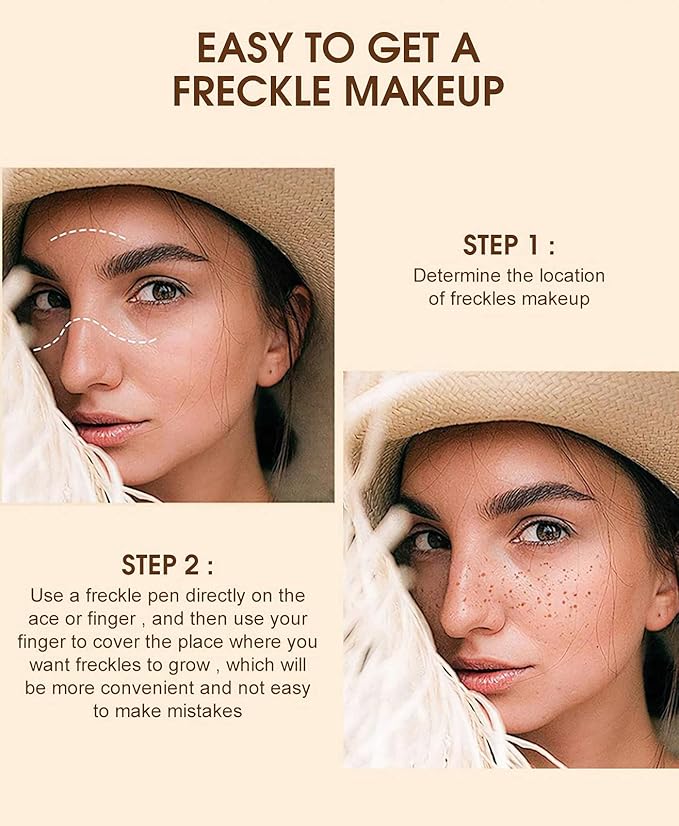 Freckle Pen, 4 Colors Kit - Natural Lifelike Faux Freckle Makeup Pen, Waterproof Long Lasting, Create Sunkissed Skin(4Pack)-Velvo Beauty