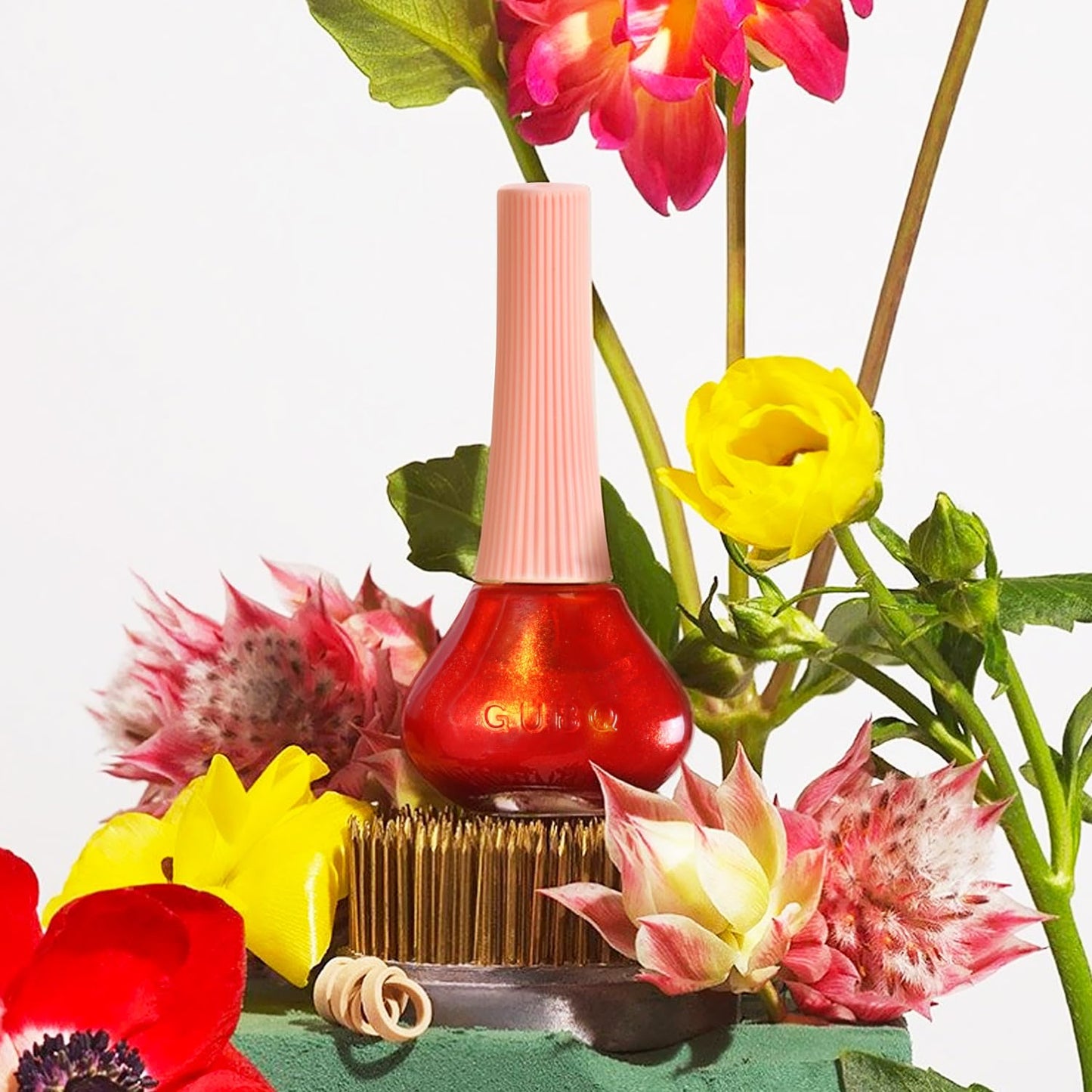 Major Dijit Quick Dry Nail Polish Gold Red Summer Nail Lacquer for Nail Art Regular Nail Polish 0.41 fl oz.-Velvo Beauty