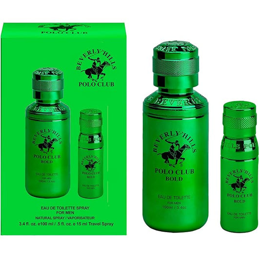Beverly Hills Polo Club Cologne for Men Bonus Pack Designer Eau De Toilettes 3.4oz + 0.5oz 2 count (Bold)-Velvo Beauty