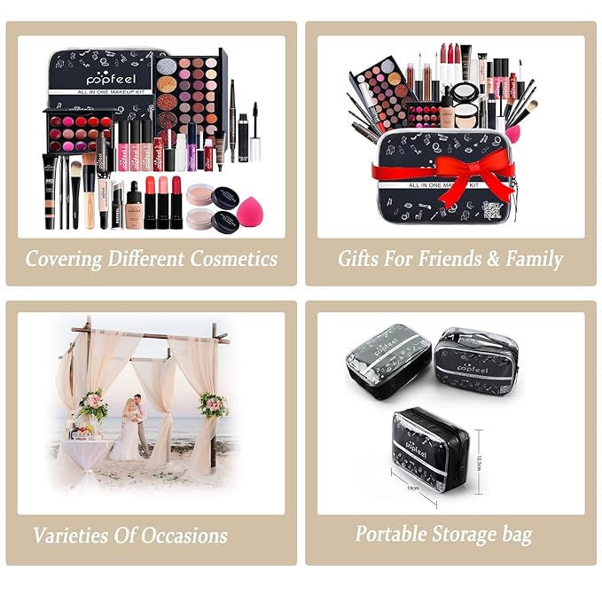 Makeup Kit for Women Full Kit, 26PCS Multi-Purpose Makeup Kit All-in-One Makeup Gift Set Makeup Essential Starter Kit, Compact and Lightweight Design for Girls, Women-Velvo Beauty