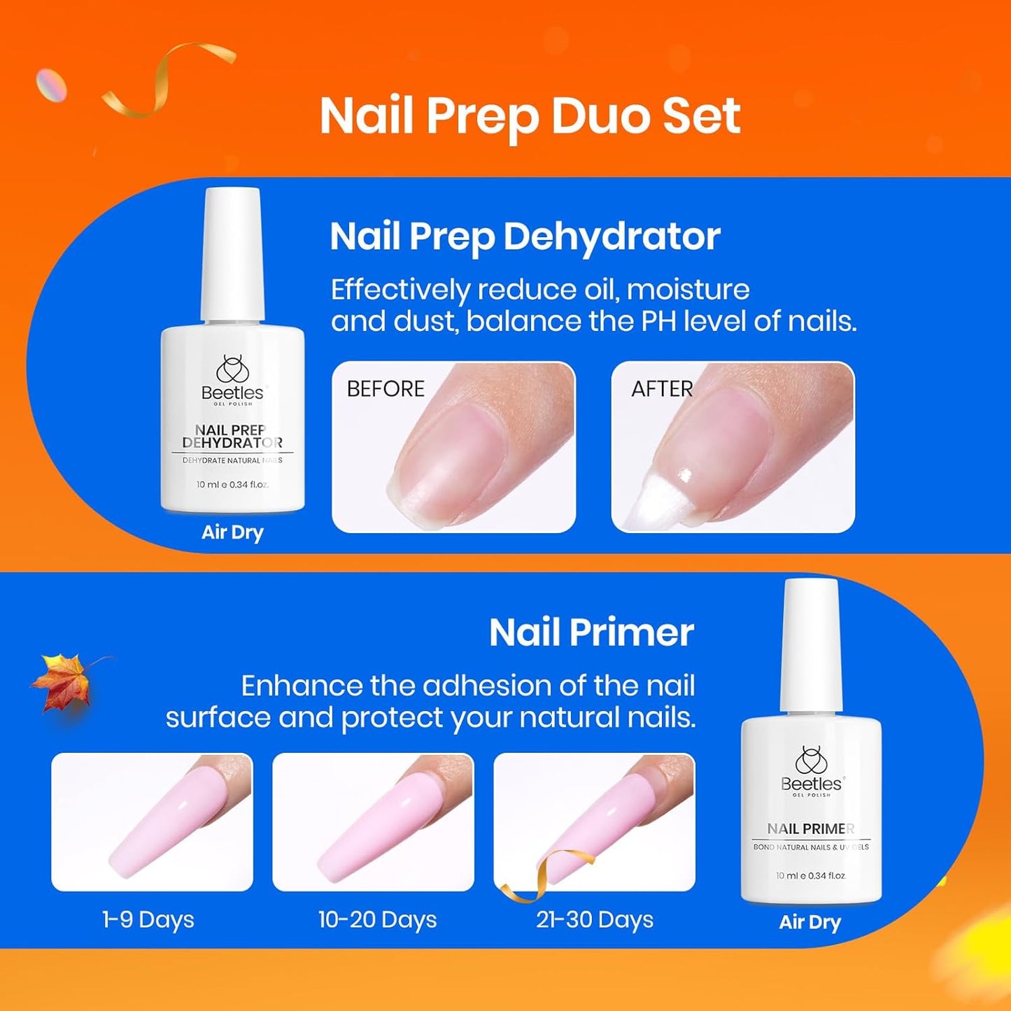 Beetles Gel Nail Kit Short Almond with Nail Dehydrator and Primer, 576Pcs Half Matte Etch-X Gel Nail Tips Solid Nail Glue Mini Nail Lamp Acrylic Nail Tips Easy DIY Nail Extension Set Gift for Women-Velvo Beauty