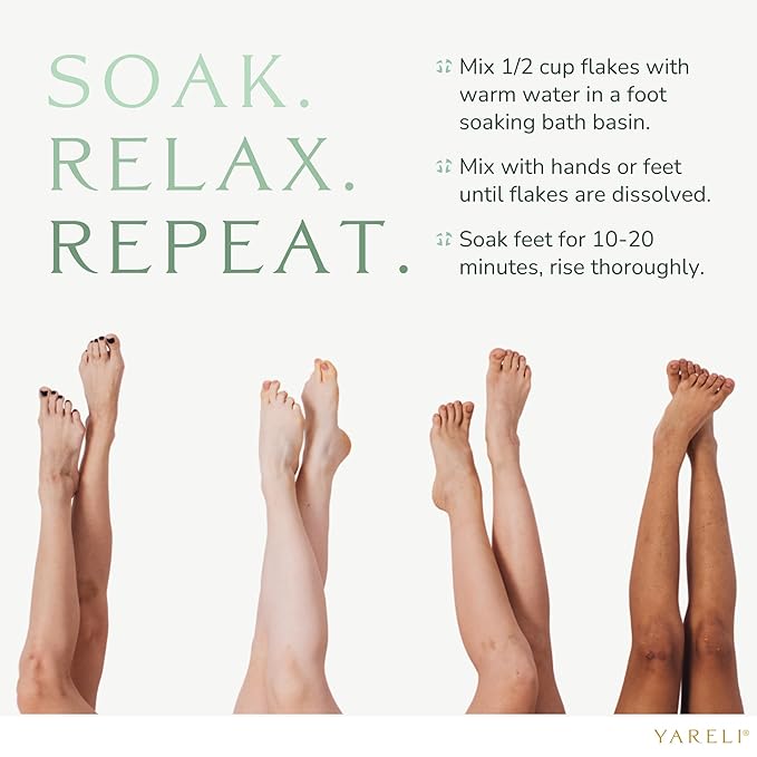 Tea Tree Oil Foot Soak, Dead Sea Magnesium Bath Salt Flakes with Essential Oils, 3lb-Velvo Beauty