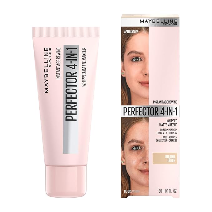 Maybelline Instant Age Rewind Instant Perfector 4-In-1 Matte Makeup, 01 Light, 1 Count-Velvo Beauty