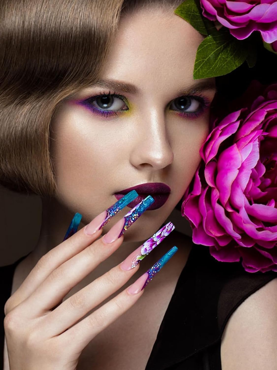 EBANKU Coffin Dual Nail Forms for Poly Extension Gel, 120 PCS Structure Builder Nail Gel Nail Molds for Solid Nail Gel Glue Poly Gel Nail Art Design Salon&DIY-12 Sizes-Velvo Beauty