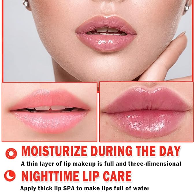 1PCS Lip Balm Honey Lip Balm, Honey Pot Lip Balm Sleeping Lip Mask with Brush, Hydrating & Prevention Dry and Cracked, Lip Scrubs Exfoliator & Moisturizer-Velvo Beauty