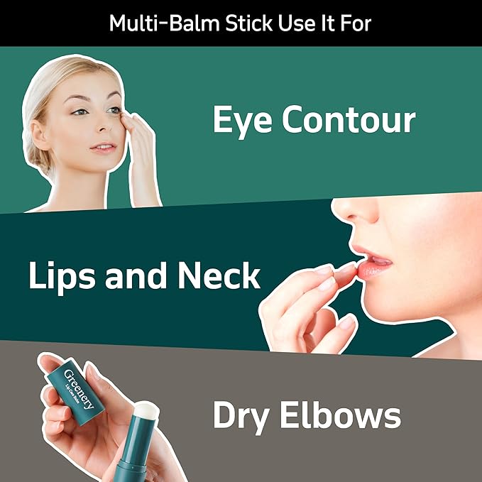 Dr. Bio Greenery Lip Care Balm (0.28oz/8g)| Hydrating Relief Balm for Dry, Chapped Lips | Lip Treatment with Natural Oils & Probiotics | Lip Moisturizer Repair Stick | Vegan Korean Skin Care | 2 Tubes-Velvo Beauty