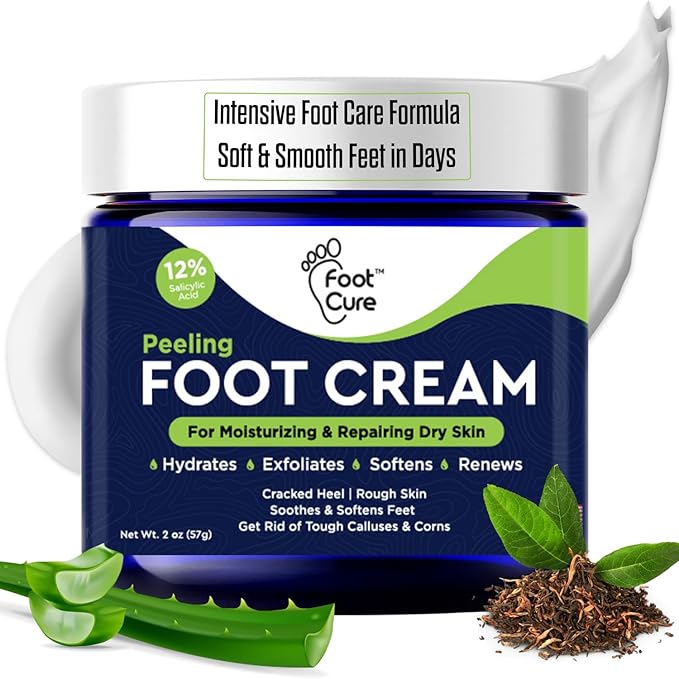 Tea Tree Oil Foot Cream - Moisturizing Athletes Foot Care For Dry Cracked Feet Cream - Heel & Callus Removal, Toenail Treatment, Ringworm Itchiness Relief - Made in USA Foot Cream, 2 Ounce Pack of 1-Velvo Beauty