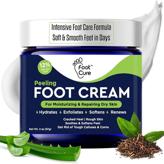 Tea Tree Oil Foot Cream - Moisturizing Athletes Foot Care For Dry Cracked Feet Cream - Heel & Callus Removal, Toenail Treatment, Ringworm Itchiness Relief - Made in USA Foot Cream, 2 Ounce Pack of 1-Velvo Beauty