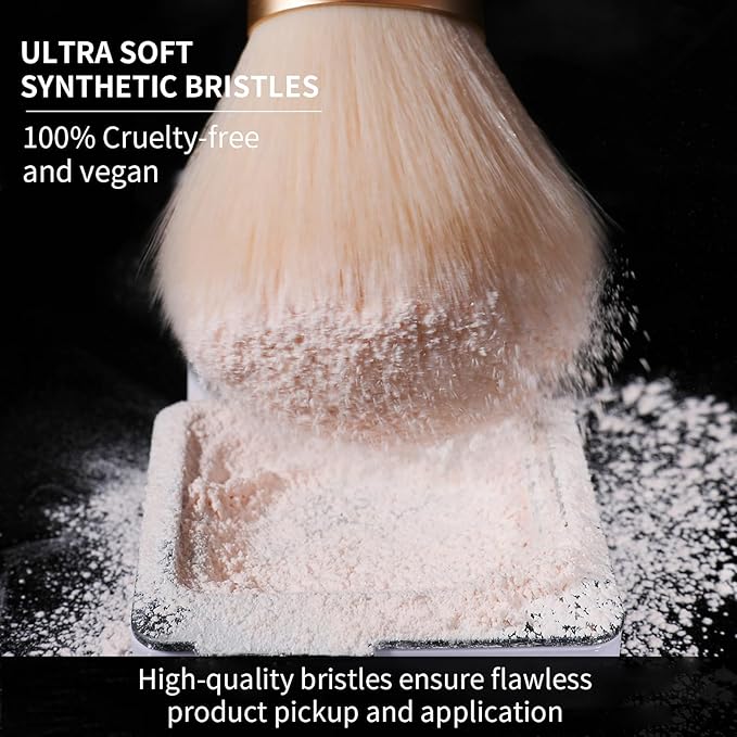 DUcare Powder Brush - Fluffy Large Makeup Brush With Soft Synthetic Bristles For Quick Makeup Setting and Blush for Flawless Application-Velvo Beauty