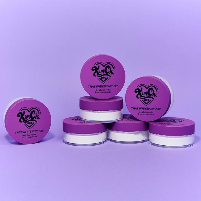 KimChi Chic Beauty That White Powder, Mattifying Makeup Setting Powder for All Skin Types, Long-Lasting Face Powder Helps Minimize the Appearance of Fine Lines-Velvo Beauty