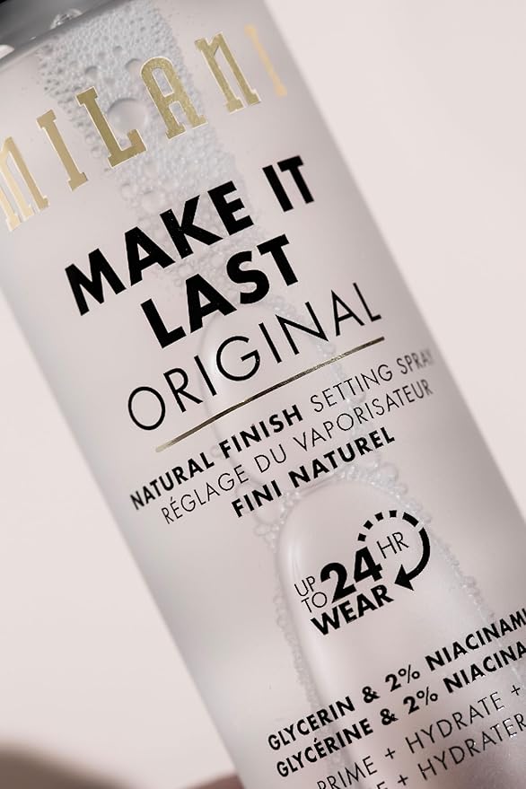 Milani Make It Last Original - Natural Finish Setting Spray 3-in-1 Setting Spray and Primer- Prime + Correct + Set Makeup Finishing Spray and Primer - Long Lasting Makeup Primer and Spray 2.03 Fl. Oz-Velvo Beauty