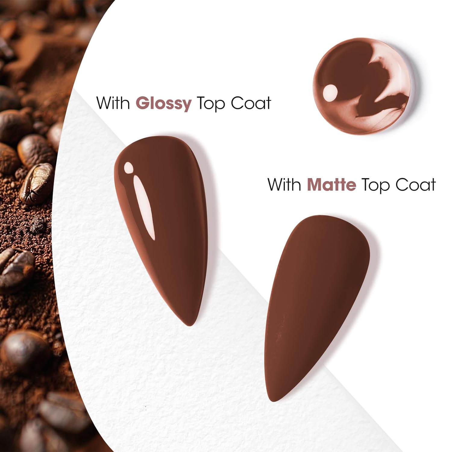 Gellen Brown Gel Nail Polish 18 ML Dark Brown Gel Polish Chocolate Coffee Nail Polish Gel Fall Winter Soak Off U V LED Nail Lamp Gel Polish for French Nails Home Salon DIY Manicure, 0.61 Fl Oz-Velvo Beauty