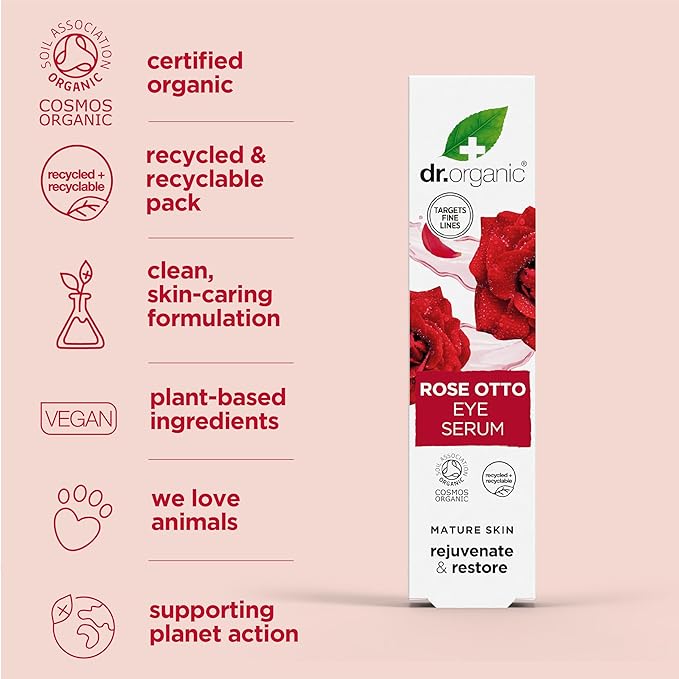 Organic Doctor Rose Otto Eye Serum, 0.5 Fluid Ounce-Velvo Beauty
